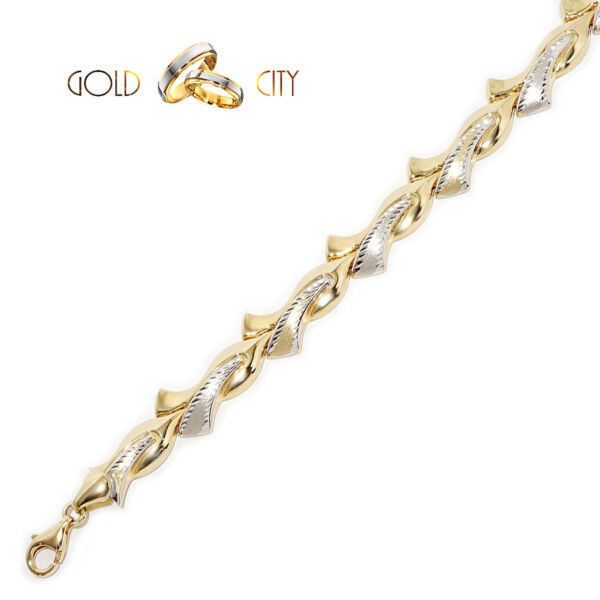 Sárga fehér arany karkötő az ékszer webáruházból-GoldCity-Ékszer-Webáruház