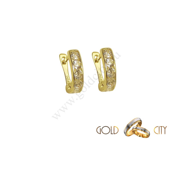 Sárga arany bébi fülbevaló az ékszer webáruházból-GoldCity-Ékszer-Webáruház