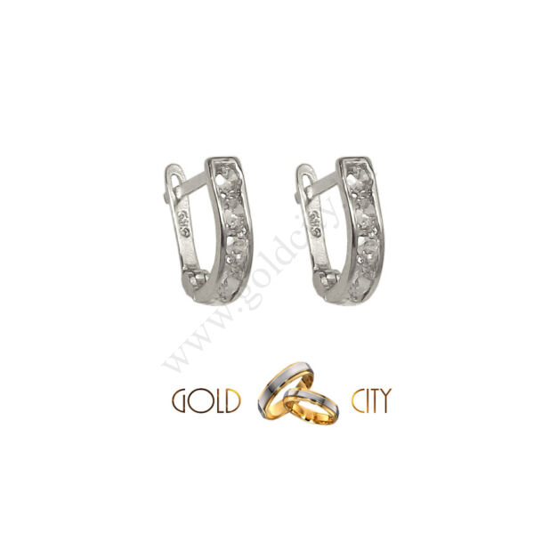 Bébi fülbevaló fehér aranyból-Goldcity Ékszer Webáruház
