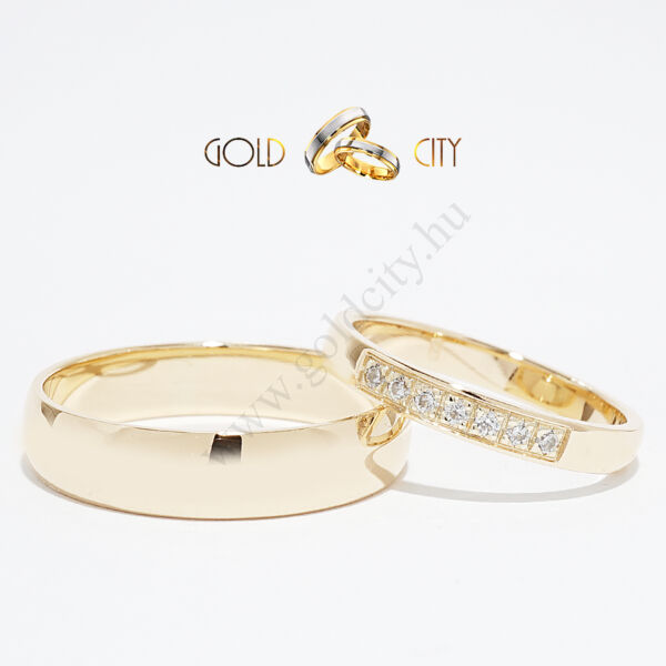 Klasszikus 14 karátos sárga arany karikagyűrű-goldcity.hu  