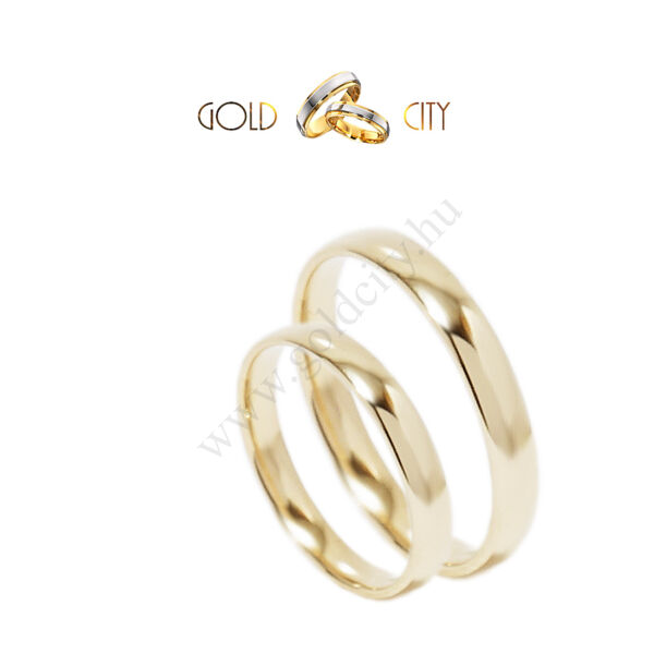 Fényes, 14 karátos klasszikus sárga arany karikagyűrű-goldcity.hu