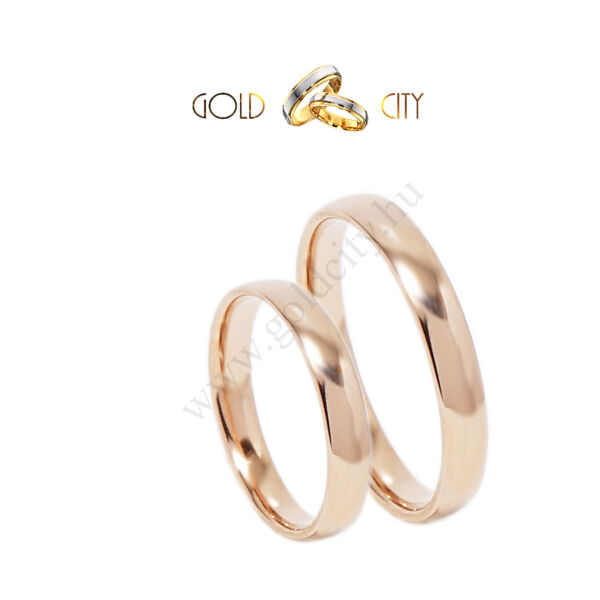 Fényes, 14 karátos klasszikus rozé arany karikagyűrű-goldcity.hu
