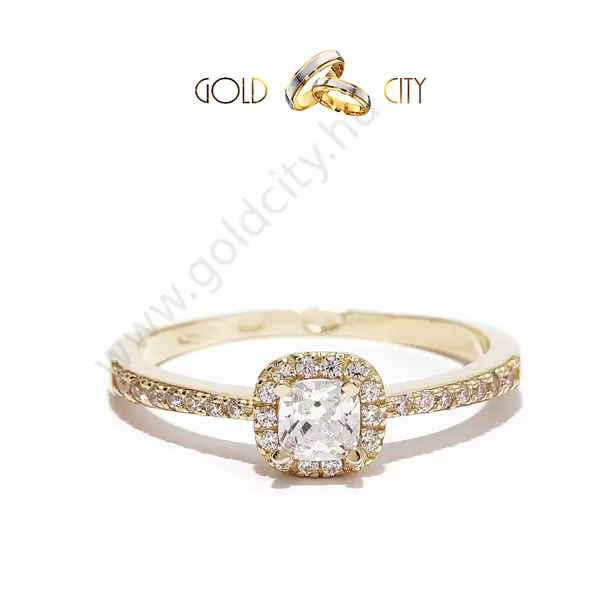 Klasszikus formájú női gyűrű, ideális jegygyűrűnek, lánykérő gyűrűnek