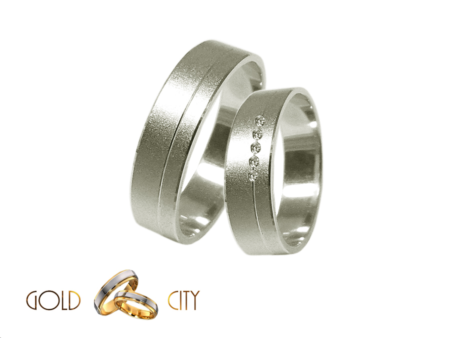 G-1125-F modern köves fehér arany karikagyűrű